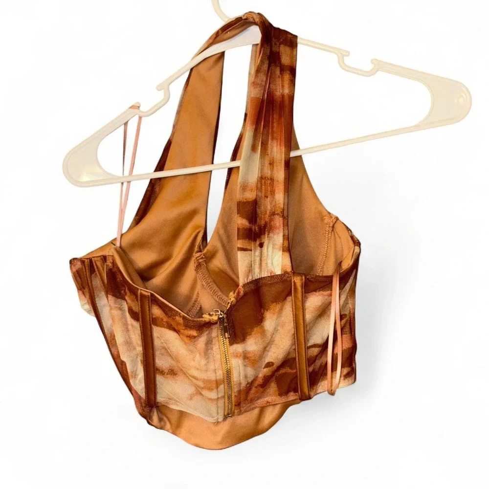 Tie-Dye Halter Corset Top - Picture 2 of 7